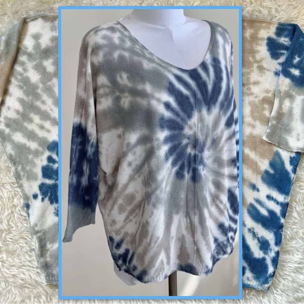 ANGELA ITALIAN  TYE DYE LIGHTWEIGHT SWEATER M